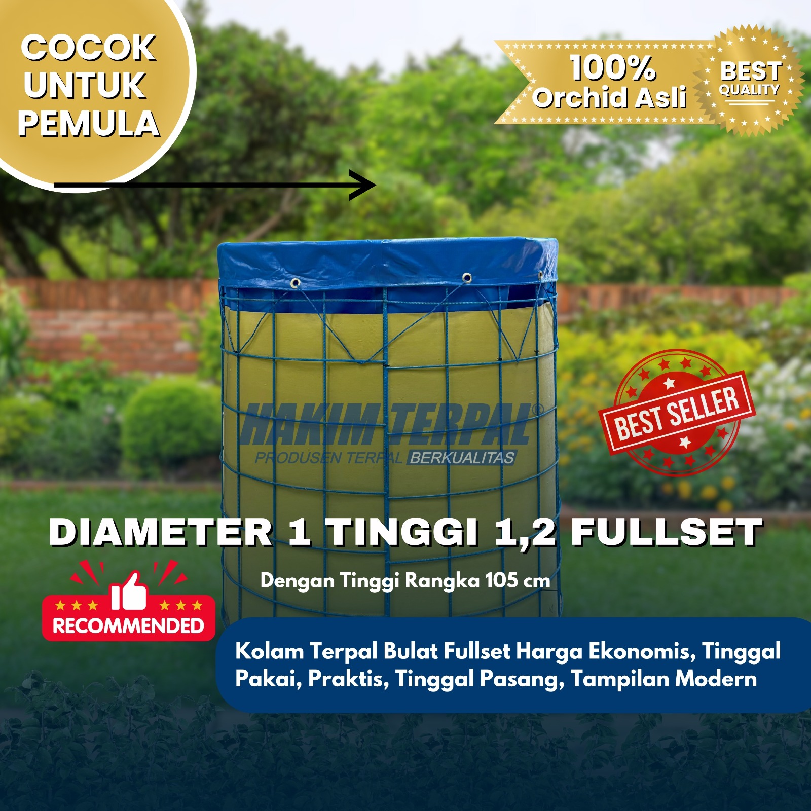 Kolam Bulat Fullset D1 Orchid