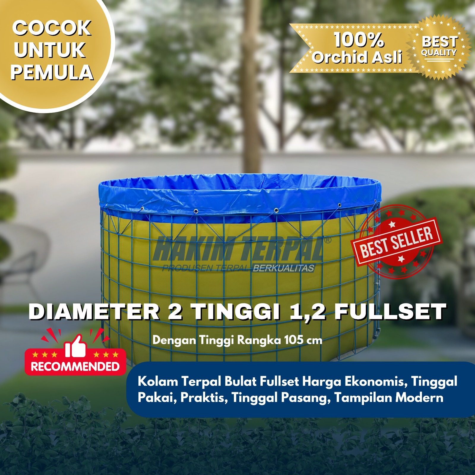 Kolam Bulat Fullset D2 Orchid