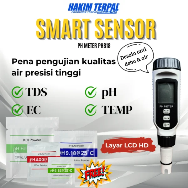Alat Ukur PH Meter Smart Sensor pH818 - Gambar 3