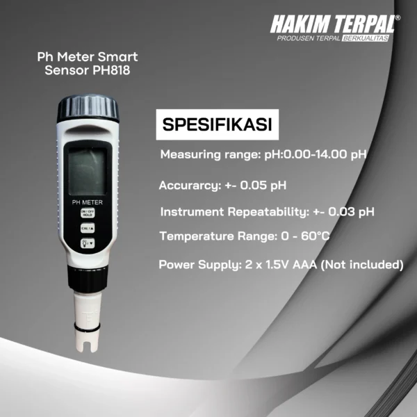Alat Ukur PH Meter Smart Sensor pH818 - Gambar 2