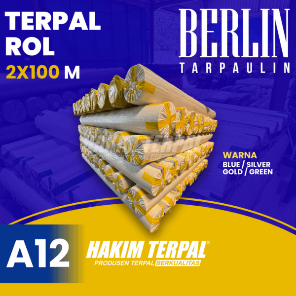 Terpal Rol A12 Berlin Tarpaulin Gold Green / Blue Silver