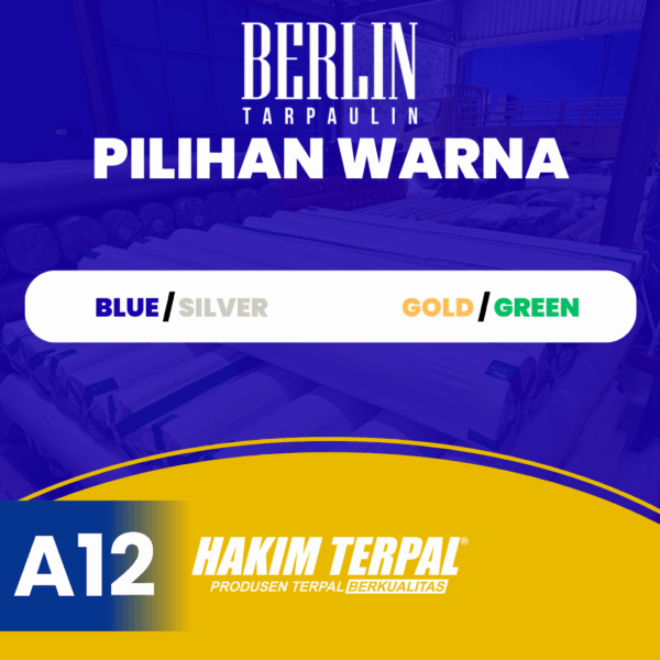 Terpal Rol A12 Berlin Tarpaulin Gold Green / Blue Silver - Gambar 2